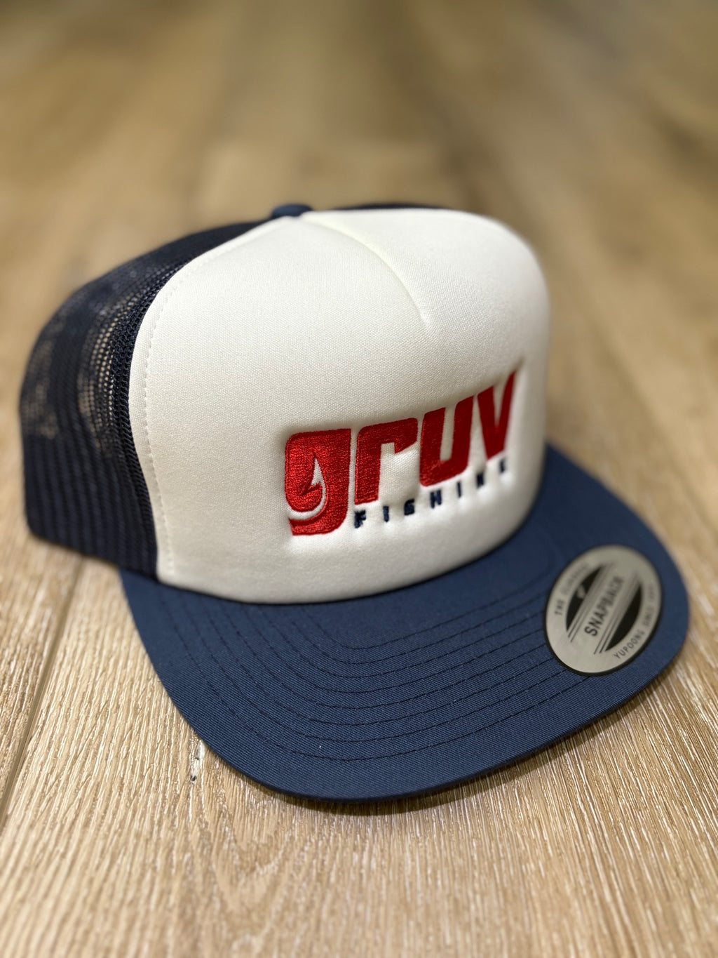 Gruv Fishing Snapback - Navy/White Mesh